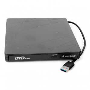 Привод внешний DVD Gembird DVD-USB-03 пластик, черный USB 3.0 фото №20418