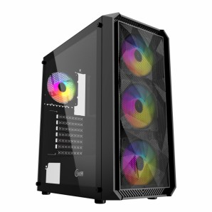 Корпус Powercase Mistral Edge, Tempered Glass, 4x 120mm 5-color fan, чёрный, ATX  (CMIEB-L4) фото №20469