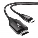 Кабель HDMI-Type-C  HOCO UA16  ткань, силикон, поддержка 4К серый фото №20592