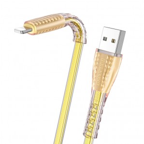 Кабель USB -Am/microB 5p 1.0м Borofone BU31 2.4A плоский золотой фото №20598