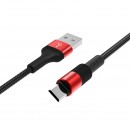 Кабель USB -Am/microB 5p 1.0м Borofone BX21 2.4A, ткань, красный фото №20600