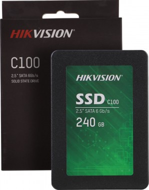 Твердотельный накопитель SSD 2.5" 240 GB Hikvision C100 [HS-SSD-C100/240G] SATA 6Gb/s, 530/400, IOPS 28/51K, MTBF 2M, 3D NAND TLC, 80TBW, 0,3DWPD, RTL фото №20636