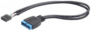 Кабель USB2 - USB3 Внутренний Cablexpert CC-U3U2-01, 9pin/19pin, 0.3m фото №20740