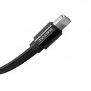 Кабель Borofone BU8 USB (m)-Lightning (m) 1.2м плоский, 3.0A, ПВХ, в переплёте,  чёрный фото №20794