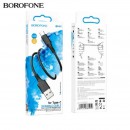 Кабель Borofone BX80 USB 2.0 - TYPE-C 1.0м 3.0A силикон черный фото №20947