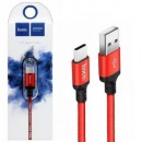 Кабель HOCO X14 USB 2.0 - TYPE-C 1.0м 2.0A силикон красный фото №20948