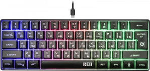 Клавиатура Defender Red GK-116 RU,радужная подсветка,61кнопка фото №20955