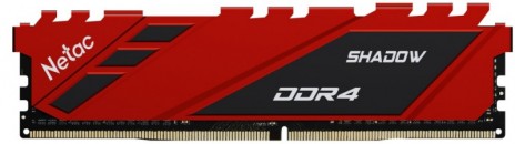 Память DDR IV 08GB 3600MHz Netac Shadow CL18 1.35V / NTSDD4P36SP-08R / Red / with radiator фото №21058