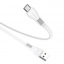 Кабель USB -Am/microB 5p 1.0м HOCO X40 Noah, 2.4A, плоский белый фото №21103