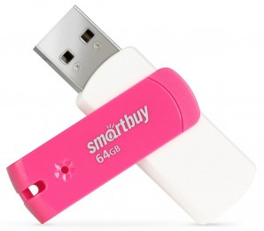 Память Flash USB 64 Gb Smart Buy Twist Pink фото №21131