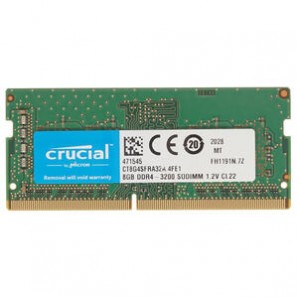 Память SO-DIMM DDR IV 08GB 3200MHz Crucial CT8G4SFRA32A Non-ECC, CL21, 1.2V фото №21165