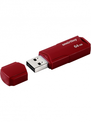 Память Flash USB 64 Gb Smart Buy CLUE Burgundy фото №21314