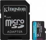 Память MicroSDXC 064GB Kingston Class 10 170R A2 U3 V30  Canvas Go Plus с адапт фото №21318