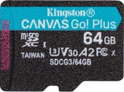 Память MicroSDXC 064GB Kingston Class 10 170R A2 U3 V30  Canvas Go Plus без ад фото №21320