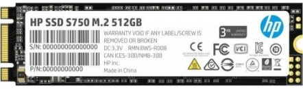Твердотельный накопитель SSD M.2 512 GB HP S750 (16L56AA#ABB) SATA фото №21415