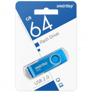 Память Flash USB 64 Gb Smart Buy Twist Blue фото №21465