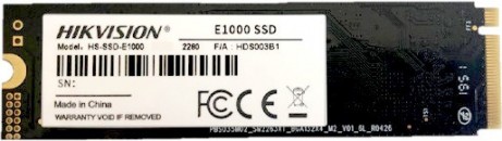 Твердотельный накопитель SSD M.2 256 GB Hikvision E1000 HS-SSD-E1000/256G PCIe Gen3x4 with NVMe, 1900/1200, IOPS 85/130K, MTBF 1.5M, 3D NAND TLC, 160TBW, 0,57DWPD, RTL фото №21511