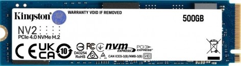 Твердотельный накопитель SSD M.2 500 GB Kingston SNV2S/500G NVMe™ PCIe Gen 4.0 x 4, 3500/2100, 160TBW, SNV2S/500G 1.5DWPD, RTL фото №21521