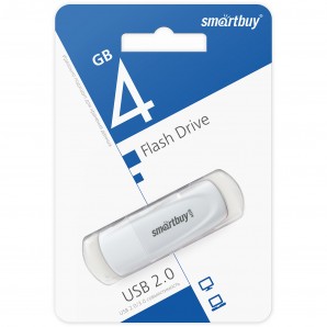 Память Flash USB 04 Gb Smart Buy Scout White фото №21558