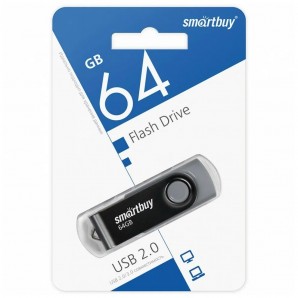 Память Flash USB 64 Gb Smart Buy Twist Black фото №21648