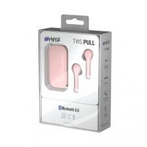 Гарнитура беспроводная Bluetooth Hiper HTW-MX3 PULL Pink Bluetooth 5.0 гарнитура Li-Pol 2x40mAh+400mAh, розовый фото №22344
