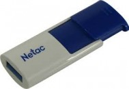 Память Flash USB 64 Gb Netac U182 Blue , USB3.0, сдвижной корпус, пластиковая бело-синяя фото №22406