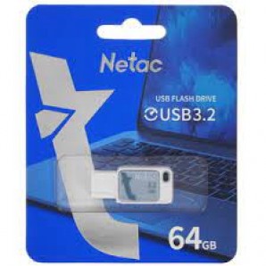 Память Flash USB 64 Gb Netac UA31 <NT03UA31N-064G-32BL>, USB3.2, голубая фото №22414