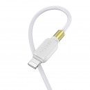 Кабель Borofone BX59 USB (m)-Lightning (m) 1.0м 2.4A белый, золотая вставка фото №22474