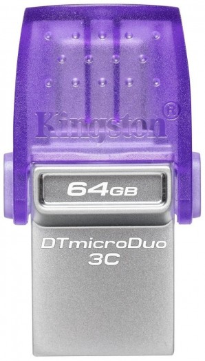 Память Flash USB 64 Gb Kingston DataTraveler <DTDUO3CG3/64GB>, USB Type-C 3.2 Gen 1/USB 3.2 Gen 1 фото №22549