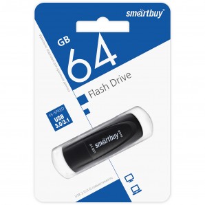 Память Flash USB 64 Gb Smart Buy Scout Black USB 3.0 фото №22639