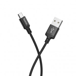 Кабель USB -Am/microB 5p 1.0м HOCO X14 2.0A ткань черный фото №22657