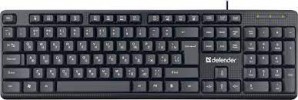 Клавиатура Defender Daily HB-162 RU,черный,104 кнопки +FN, 1.8м фото №22746