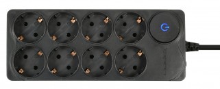 Сетевой фильтр Ippon BK-8-EU-3-10-B 3м (8 розеток) черный (коробка) фото №22884