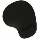 Коврик Gembird MP-WR-BLACK с подушкой под запястье, черный, 225х195х5мм, ткань+резина, блистер фото №22904