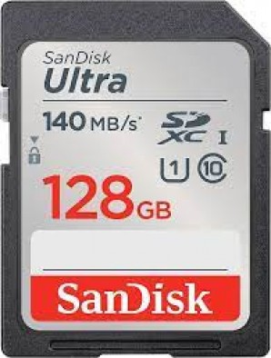 Память SDXC Card 128GB SanDisk Class10 UHS-I U1 Ultra R 140MB/s <SDSDUNB-128G-GN6IN> фото №23023