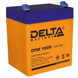 Аккумулятор Delta DTM 1205  (5А\ч, 12В) свинцово- кислотный аккумулятор фото №23044