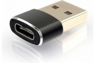 Переходник Cablexpert A-USB2-AMCF-02, AM/Type-C(F), металлический корпус, черный фото №23133