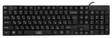 Клавиатура CBR KB 110 Black USB,поверхность под карбон, переключение языка 1 кнопкой(софт) фото №23485