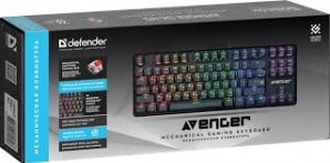 Клавиатура Defender Avenger GK-412 RU,Rainbow,красн.свитчи,87кн,механика фото №23501