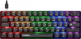 Клавиатура Defender Consul GK-220 RU,Rainbow,61кн,крас.свитчи,мех фото №23503
